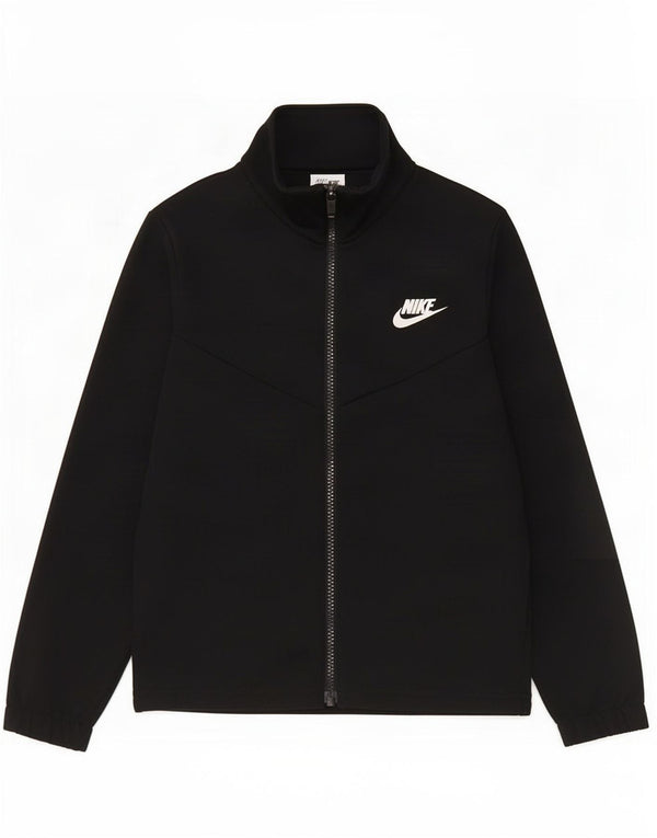 Nike Boys Graphic Chándal Top Chaqueta 8-9 años Pequeño Negro Poliéster