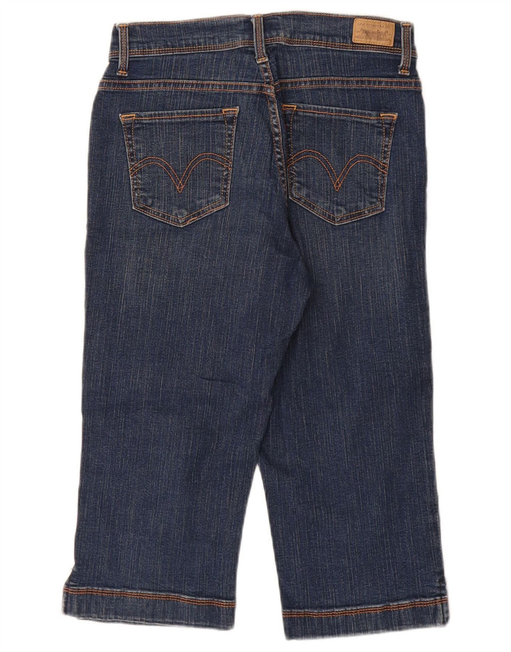 LEVI'S Jeans capri de cintura alta para mujer US 8 Medium W26 L17 Azul marino Algodón