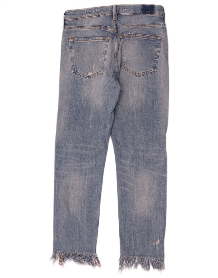 Zara Vaqueros ajustados desgastados para mujer EU 34 2XS W24 L26 Azul