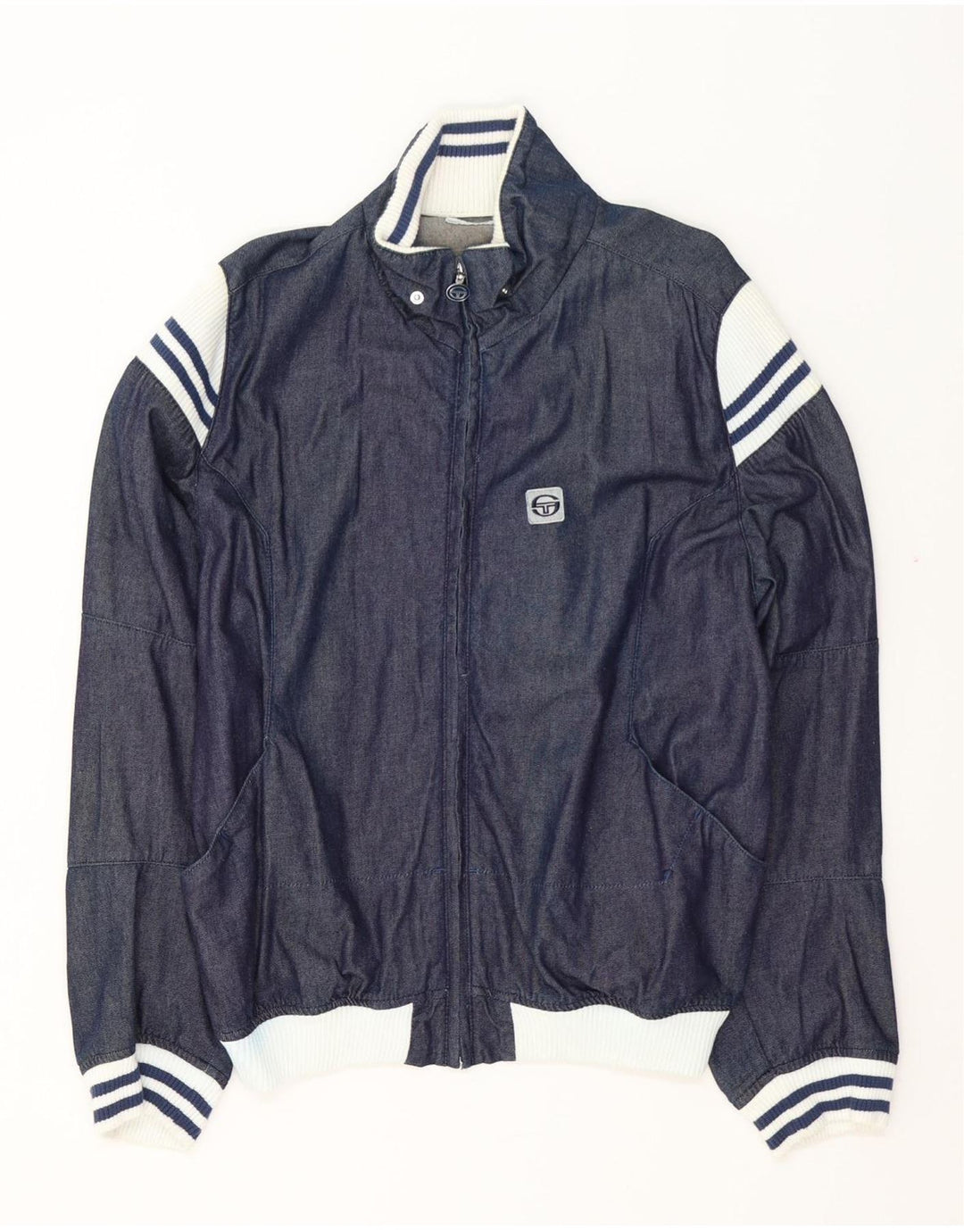 SERGIO TACCHINI Chaqueta bomber para hombre UK 40 Large Azul marino Colorblock