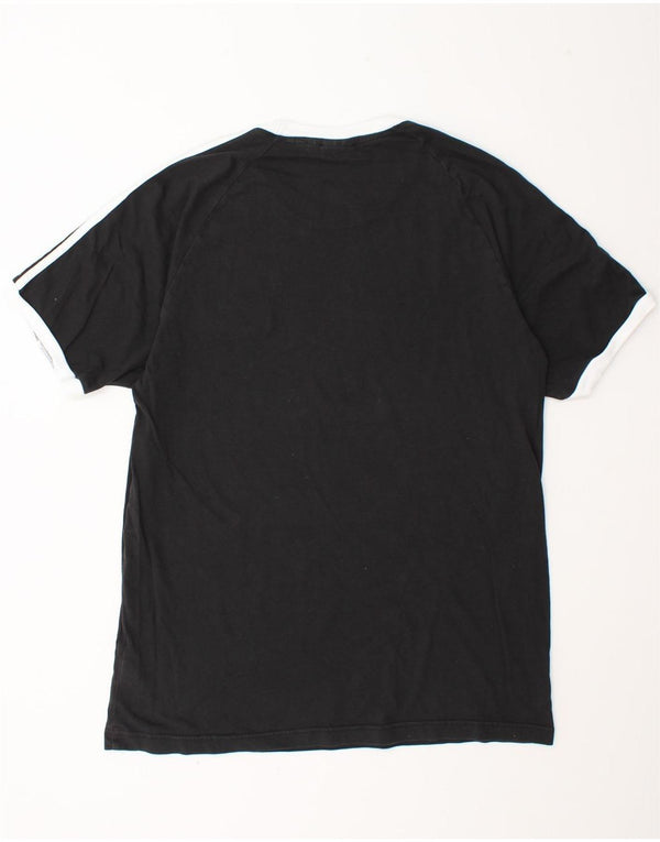 Adidas - Camiseta para hombre, talla grande, algodón negro