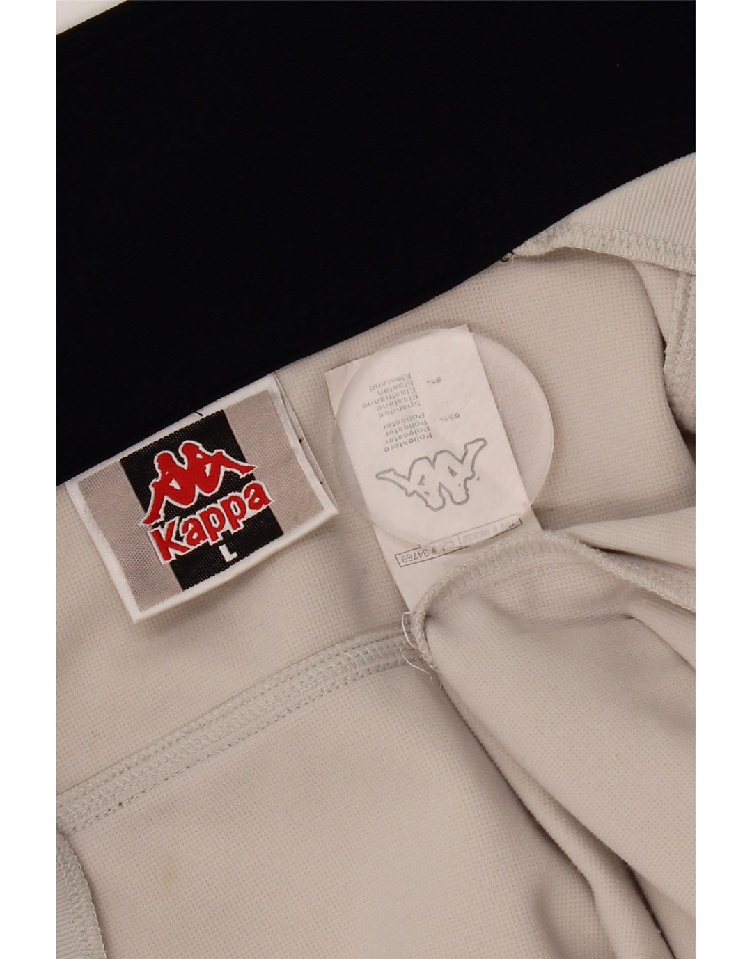 Kappa Hombre Chándal Top Chaqueta Grande Gris Colorblock Poliéster