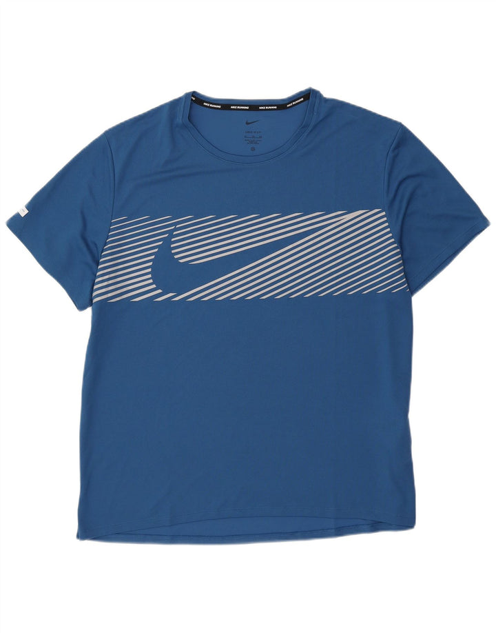 Nike Camiseta Dri Fit Graphic para hombre Top XL Poliéster azul