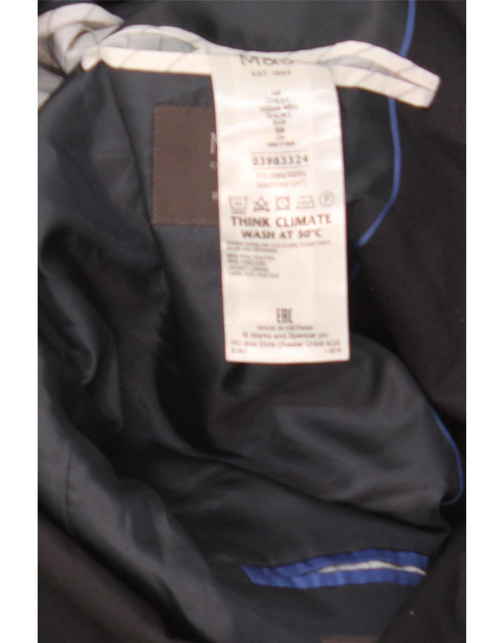 Marks & Spencer Chaqueta tipo blazer de 2 botones para hombre EU 50 Azul marino mediano