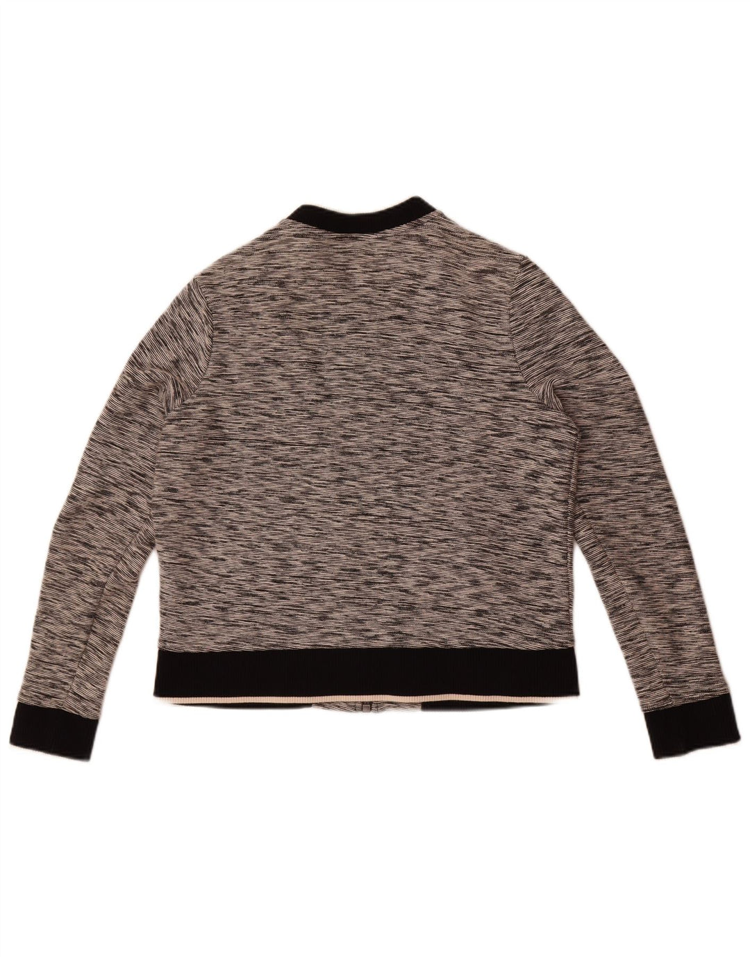 Tommy Hilfiger Chaqueta superior de chándal para mujer Reino Unido 12 Algodón moteado gris medio