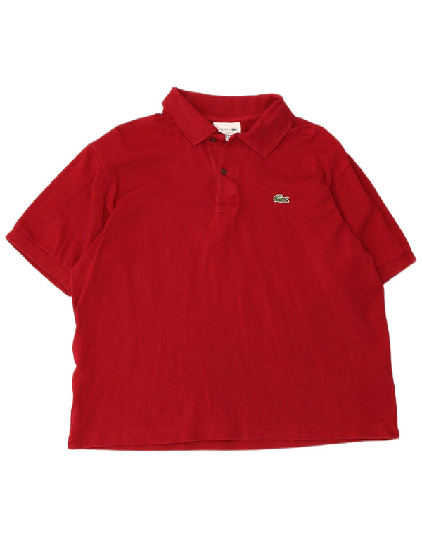 LACOSTE Polo de corte clásico para hombre Talla 6 XL Algodón rojo