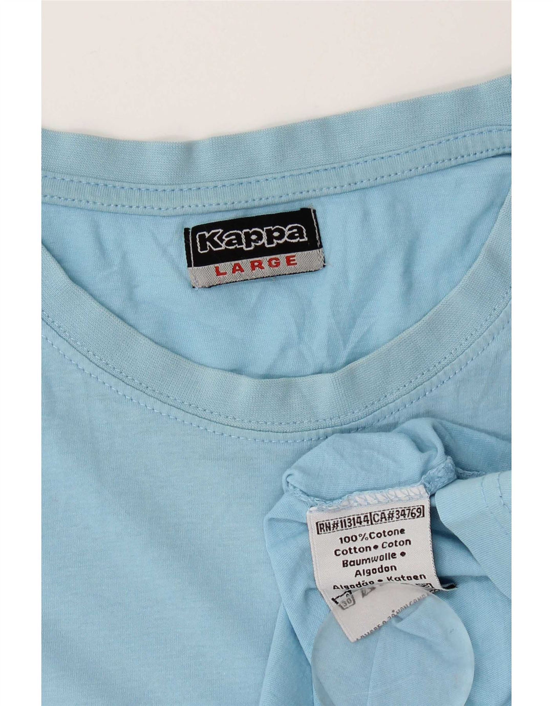 Camiseta Kappa Hombre Top Large Azul Algodón
