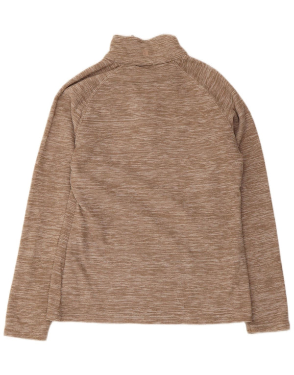 Jersey de forro polar con cuello y cremallera para mujer de Mountain Warehouse UK 40 Small Beige Moteado
