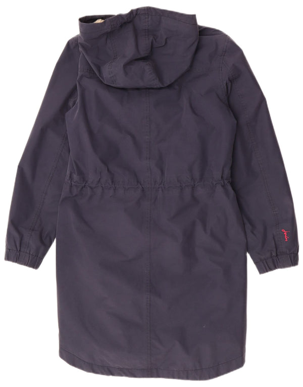 Joules Chaqueta Parka con Capucha para Mujer UK 10 Small Azul Marino Algodón