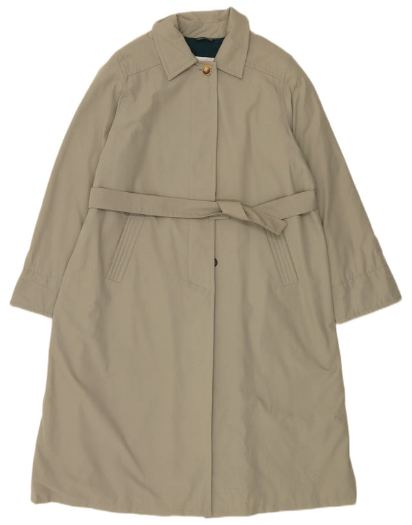 Vintage mujer gabardina Reino Unido 16 grande caqui