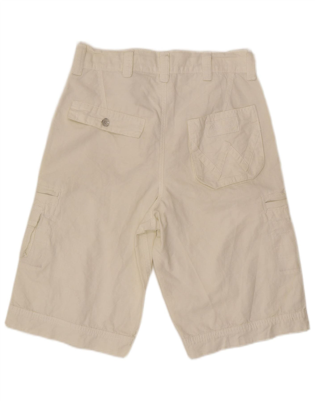 Wrangler Hombres Fitz Cargo Shorts W30 Algodón Blanco Mediano