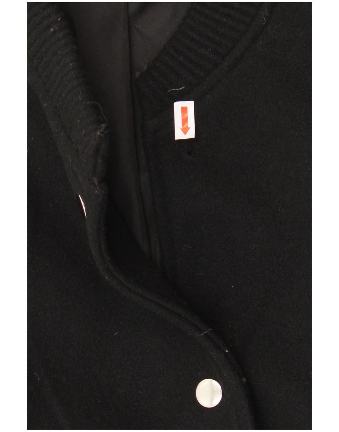 ZARA Chaqueta bomber corta extragrande para mujer UK 10 Small Poliéster negro