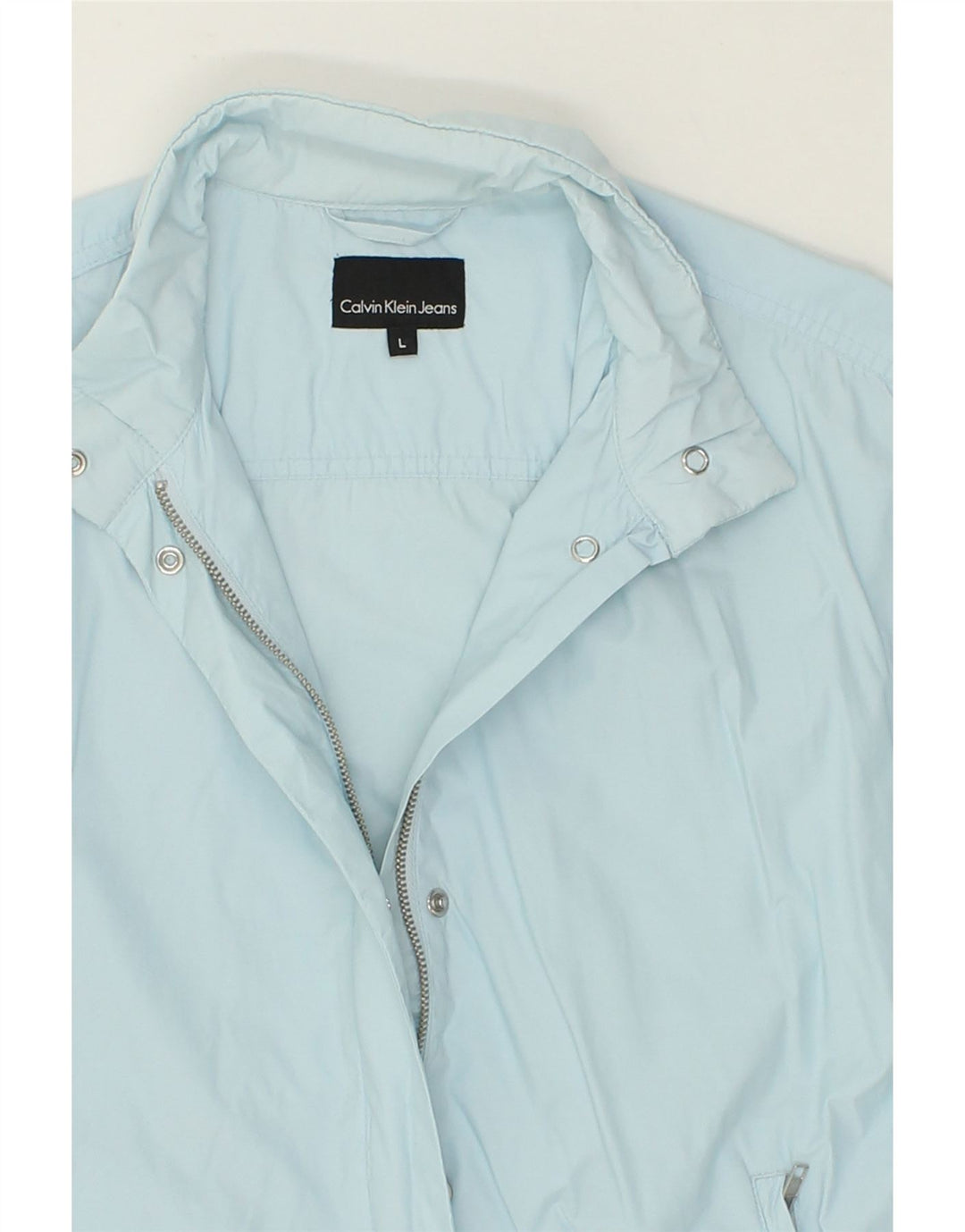 CALVIN KLEIN Womens Bomber Jacket UK 16 Large Blue Polyamide Vintage Calvin Klein and Second-Hand Calvin Klein from Messina Hembry 