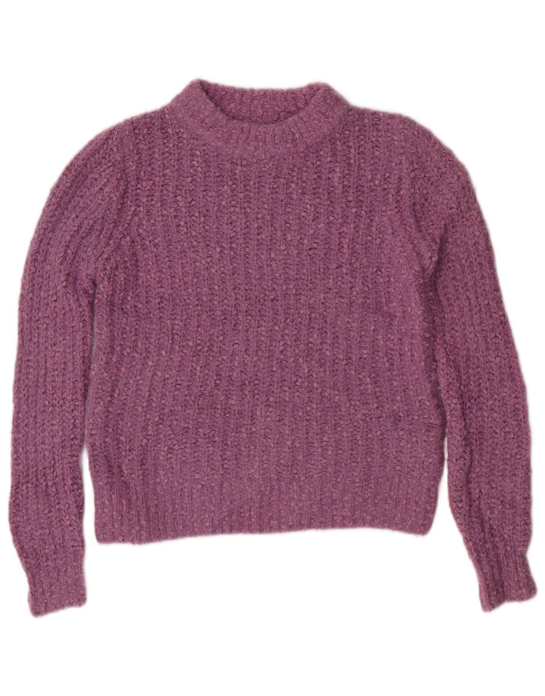 Marks & Spencer Jersey con Cuello Barco para Mujer UK 8 Small Poliéster Morado
