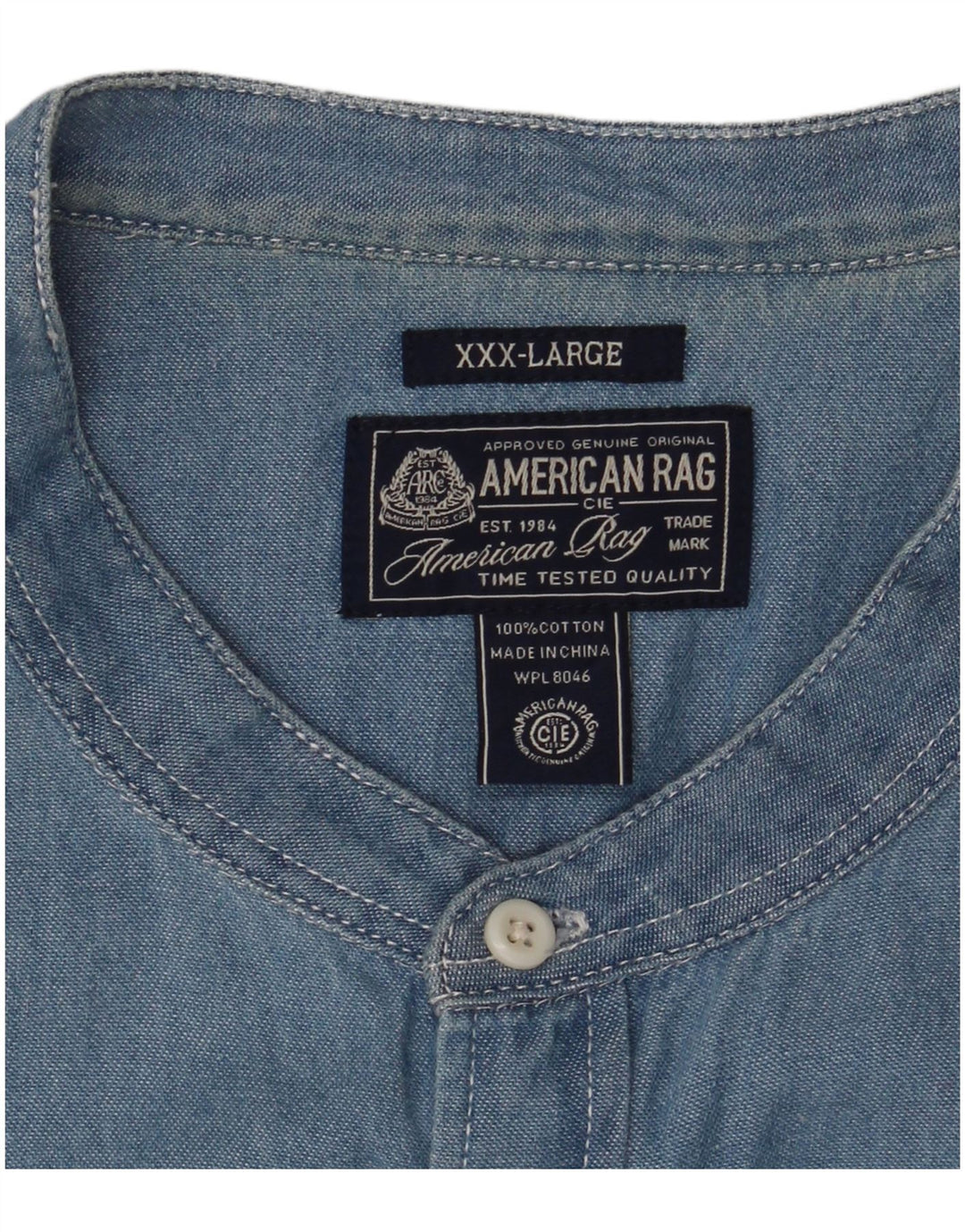 AMERICAN RAG Camisa vaquera para hombre 3XL Algodón azul
