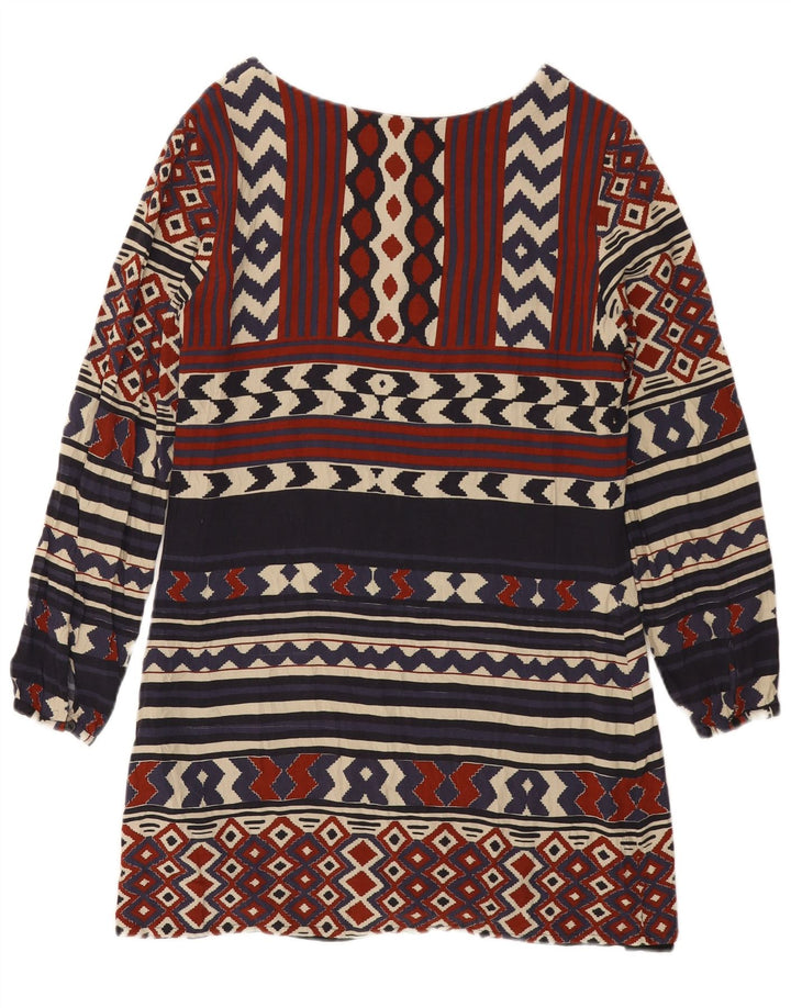 DESIGUAL Vestido acampanado para mujer EU 42 Grande Multicolor Geométrico