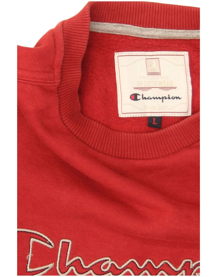 Champion Sudadera Gráfica para Hombre Jersey Grande De Algodón Rojo