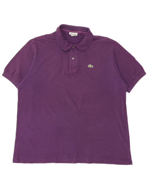 Polo Lacoste para hombre talla 7 2XL algodón morado