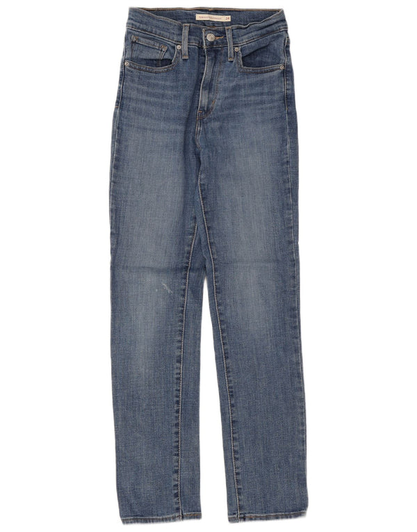 Levi's Mujer 724 Vaqueros Rectos De Tiro Alto W24 L28 Algodón Azul