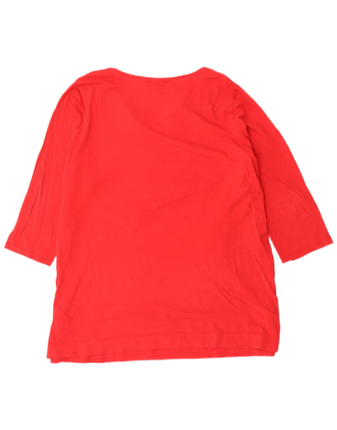 Ralph Lauren Blusa de manga 3/4 para mujer UK 20 2XL Algodón rojo