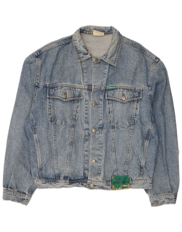 Jacob Cohen Chaqueta vaquera desgastada para hombre UK 42 XL Algodón azul