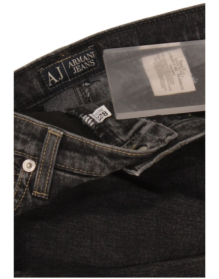 Vaqueros Armani Mujer Rectos W28 L30 Algodón Negro