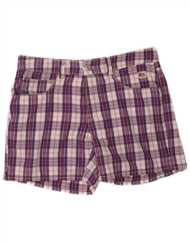 Roy Rogers Bañador Mujer W34 Large Poliamida A Cuadros Morado
