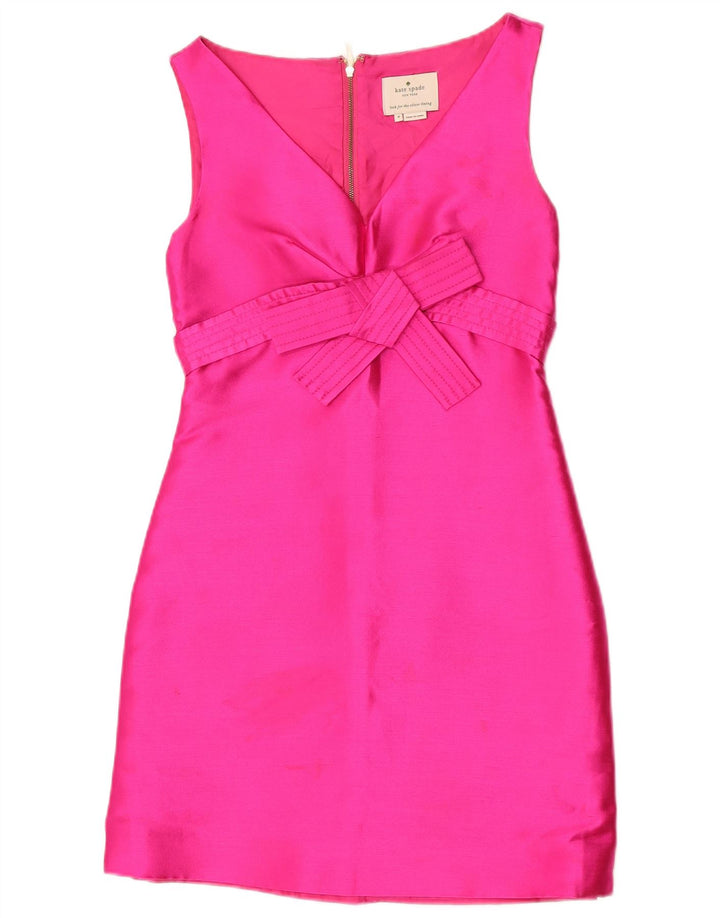 Kate Spade Vestido sin mangas para mujer US 4 Pequeño Poliéster rosa