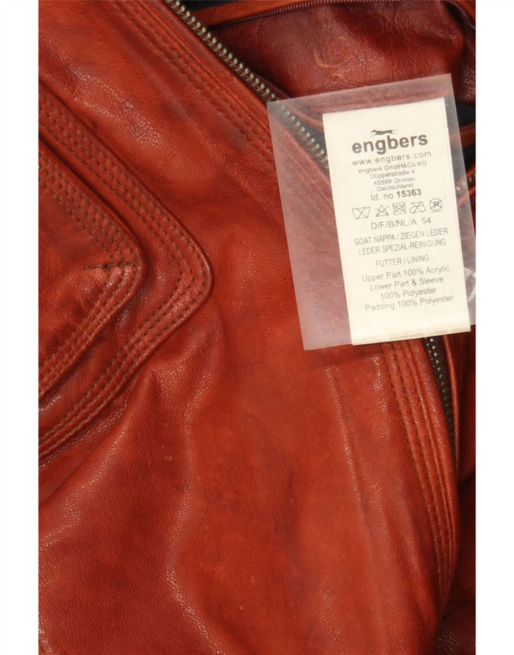 Engbers Chaqueta de cuero para hombre EU 54 2XL Cuero marrón