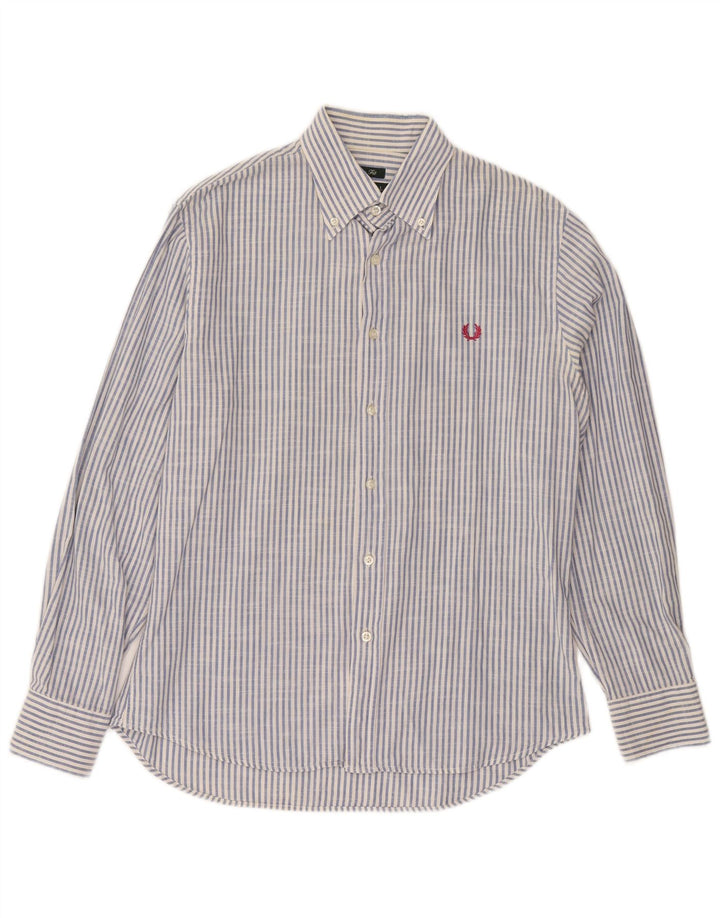 Fred Perry Camisa Slim Fit Para Hombre De Algodón A Rayas Azul Grande