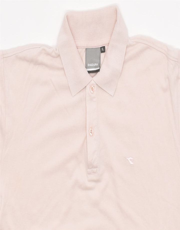 DIADORA Mens Polo Shirt XL Pink Cotton Classic | Vintage | Thrift | Second-Hand | Used Clothing | Messina Hembry 