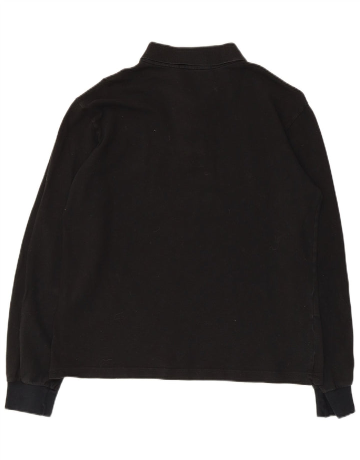 Fred Perry Polo De Manga Larga Para Hombre Algodón Negro Medio