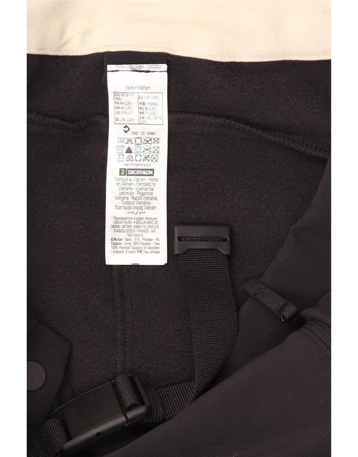 Pantalón Cargo Decathlon Mujer Bootcut Grande W38 L31 Poliéster Negro