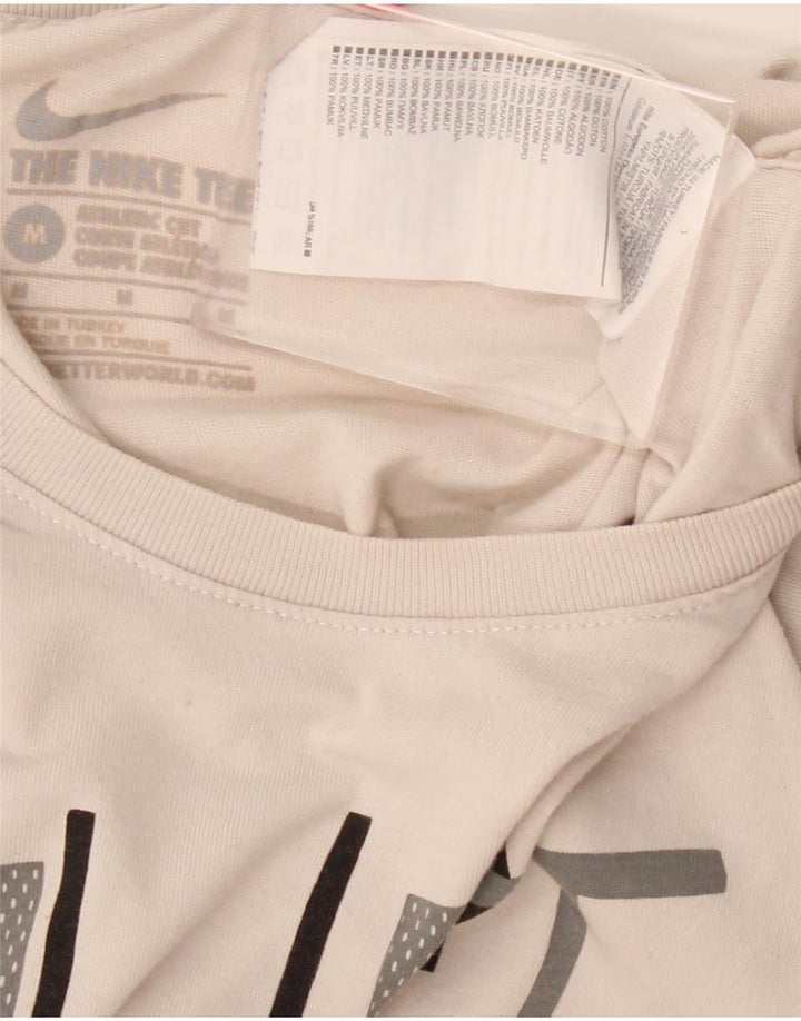 Nike Camiseta con gráfico de corte atlético para hombre Top de algodón gris medio