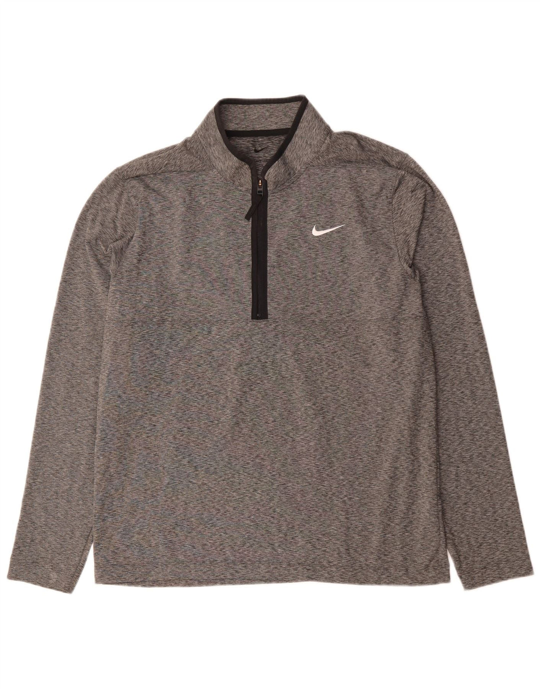 Nike Dri Fit - Chándal con cremallera y cuello para hombre, talla grande, color gris moteado