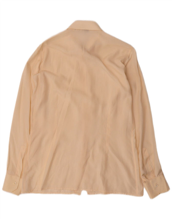 Camisa vintage para hombre talla 37 14 1/2 pequeña beige