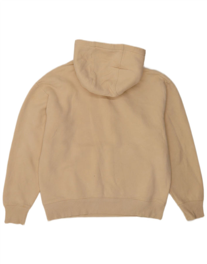 Zara Hombre Sudadera Con Capucha Jersey Algodón Beige Medio