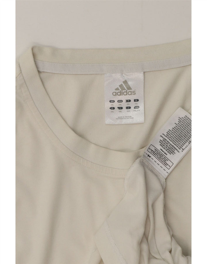 Adidas Camiseta Hombre Top 2XL Blanco Algodón