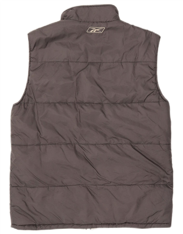Reebok - Chaleco acolchado reversible para mujer, talla 40, color gris