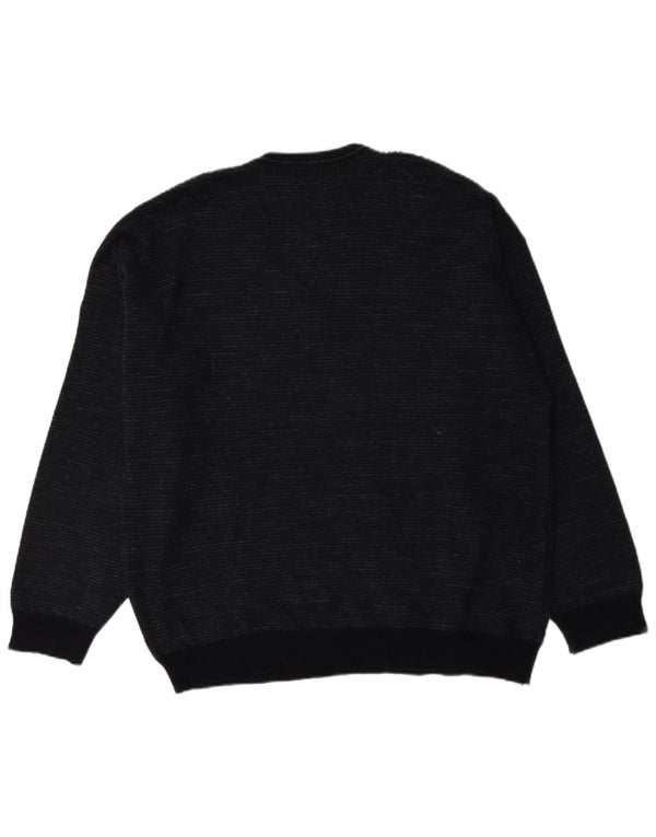 Bueckle Jersey con cuello en V para hombre EU 54 XL Poliacrílico geométrico azul marino