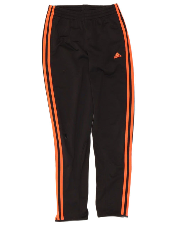 Adidas Boys Tracksuit Trousers 11-12 Years Black Polyester