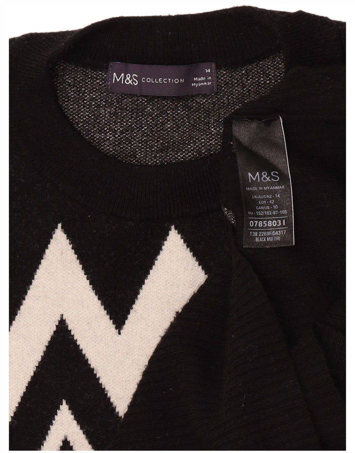 Marks & Spencer - Jersey de cuello redondo para mujer, talla 40, talla M, color negro