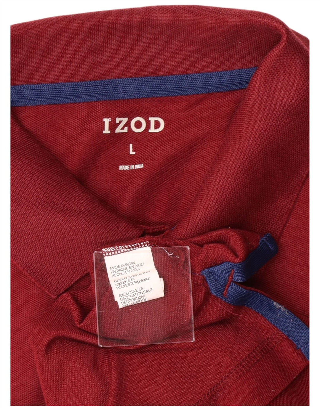 IZOD Polo para hombre de algodón burdeos grande