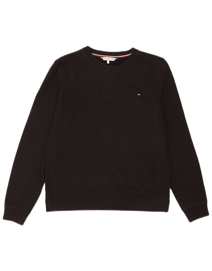 Tommy Hilfiger Hombre Sudadera Jumper Small Negro Algodón