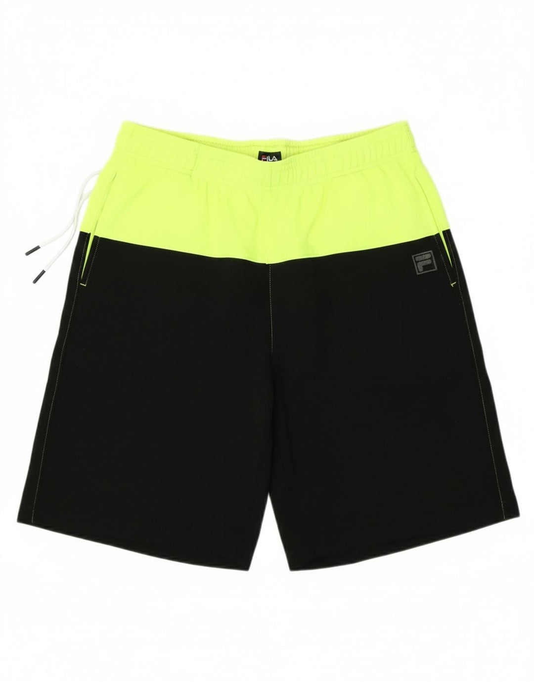 Fila Shorts deportivos para niño 15-16 años Poliéster color block negro