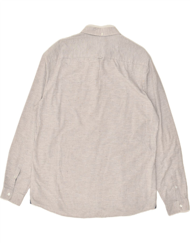 JULES Mens Slim Shirt 2XL Grey Flecked | Vintage Jules | Thrift | Second-Hand Jules | Used Clothing | Messina Hembry 