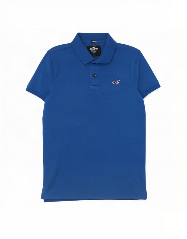Hollister Mens Polo Shirt Small Blue Cotton