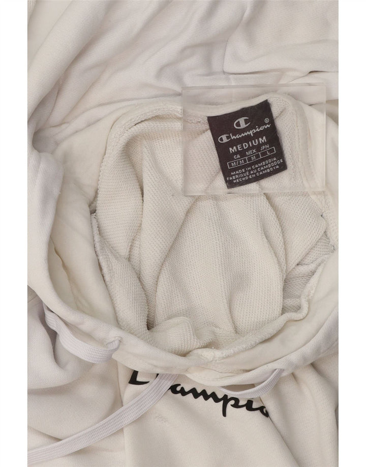 CHAMPION Jersey con capucha gráfica para hombre Blanco mediano