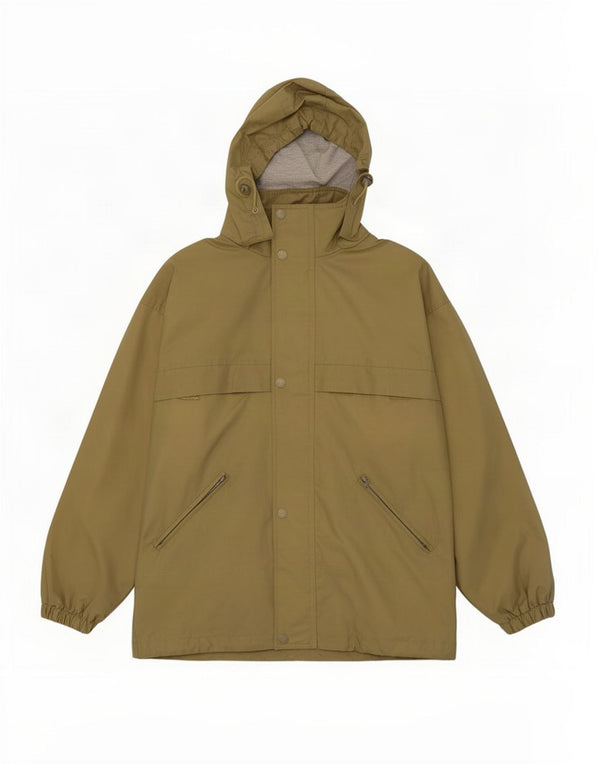 Brugi Mens Hooded Windbreaker Jacket UK 38 Medium Khaki