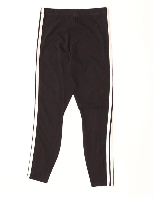 Adidas Mens Leggings UK 12/14 Medium  Black Cotton